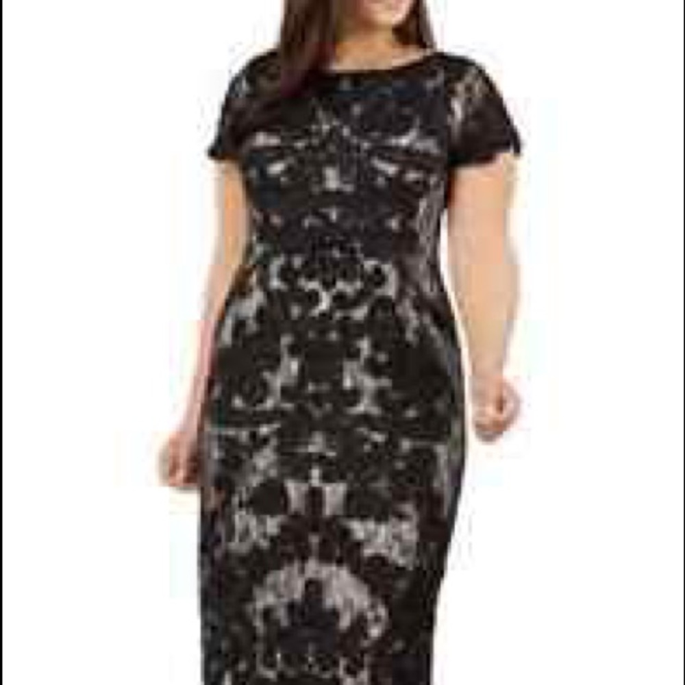 JS Collections Soutache black/ vanilla dress.